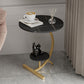 End Table with Storage and Shelf Modernist Slate Abstract Side Table Gold Black 1 Clearhalo 'Coffee & Accent Tables' 'End & Side Tables' 'end_side_tables' 'furn' 'furn_end_side_tables' 'Furniture' 'Living Room Furniture' 5753511