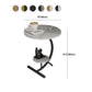 End Table with Storage and Shelf Modernist Slate Abstract Side Table Clearhalo 'Coffee & Accent Tables' 'End & Side Tables' 'end_side_tables' 'furn' 'furn_end_side_tables' 'Furniture' 'Living Room Furniture' 5753513