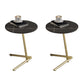 Round Slate Pedestal Side Table Modern Minimalist Side Table Gold Black 2 Clearhalo 'Coffee & Accent Tables' 'End & Side Tables' 'end_side_tables' 'furn' 'furn_end_side_tables' 'Furniture' 'Living Room Furniture' 5753643