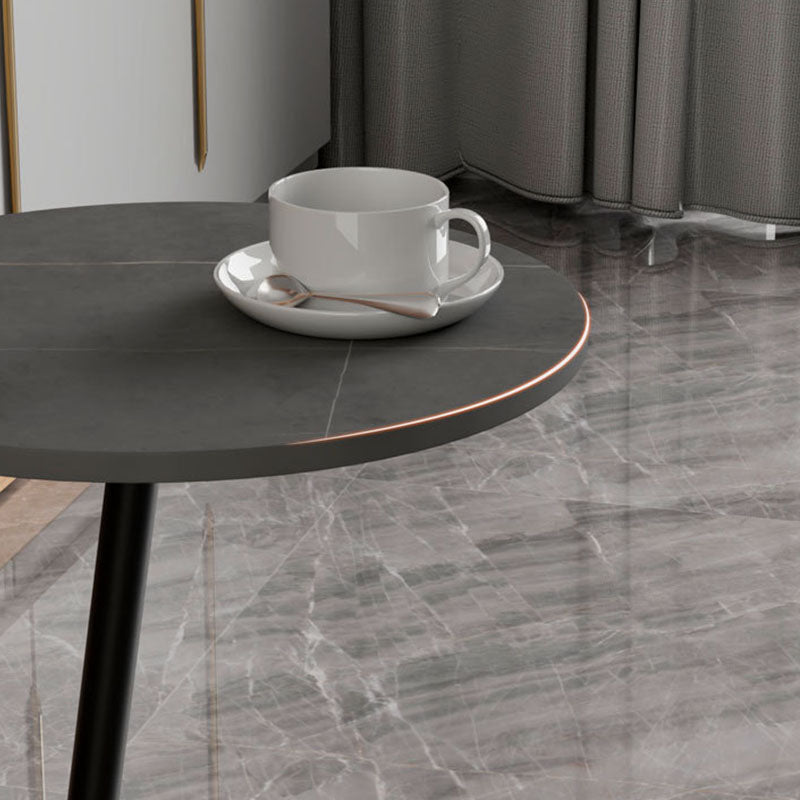 Round Slate Pedestal Side Table Modern Minimalist Side Table Clearhalo 'Coffee & Accent Tables' 'End & Side Tables' 'end_side_tables' 'furn' 'furn_end_side_tables' 'Furniture' 'Living Room Furniture' 5753649