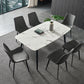 Ensemble de table à manger avec pieds en pierre, rectangle d'intérieur, 1/4/5/7 pièces