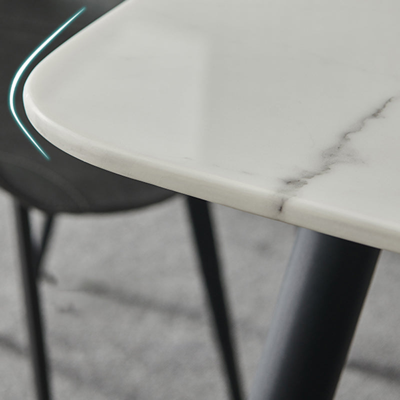 Ensemble de table à manger avec pieds en pierre, rectangle d'intérieur, 1/4/5/7 pièces