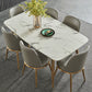 Ensemble de table à manger avec pieds en pierre, rectangle d'intérieur, 1/4/5/7 pièces