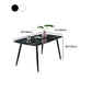 Ensemble de table à manger avec pieds en pierre, rectangle d'intérieur, 1/4/5/7 pièces