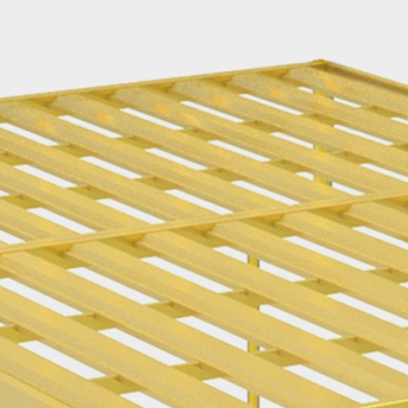 Letto a frame aperto glam con testiera del rettangolo di ferro e letto delle gambe