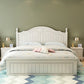 French Country Panel Bed Wood White Bed Frame with Arched Headboard Clearhalo 'Bedroom Furniture' 'Beds' 'furn' 'furn_beds' 'Furniture' 5753771