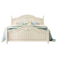 French Country Panel Bed Wood White Bed Frame with Arched Headboard Panel Clearhalo 'Bedroom Furniture' 'Beds' 'furn' 'furn_beds' 'Furniture' 5753773