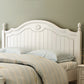 French Country Panel Bed Wood White Bed Frame with Arched Headboard Clearhalo 'Bedroom Furniture' 'Beds' 'furn' 'furn_beds' 'Furniture' 5753775
