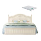 French Country Panel Bed Wood White Bed Frame with Arched Headboard Clearhalo 'Bedroom Furniture' 'Beds' 'furn' 'furn_beds' 'Furniture' 5753778