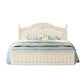 French Country Panel Bed Wood White Bed Frame with Arched Headboard Clearhalo 'Bedroom Furniture' 'Beds' 'furn' 'furn_beds' 'Furniture' 5753779