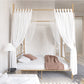 Metal Four Poster Bed con cabecera de marco abierto, cama estándar glamorosa