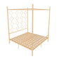 Metal Four Poster Bed con cabecera de marco abierto, cama estándar glamorosa