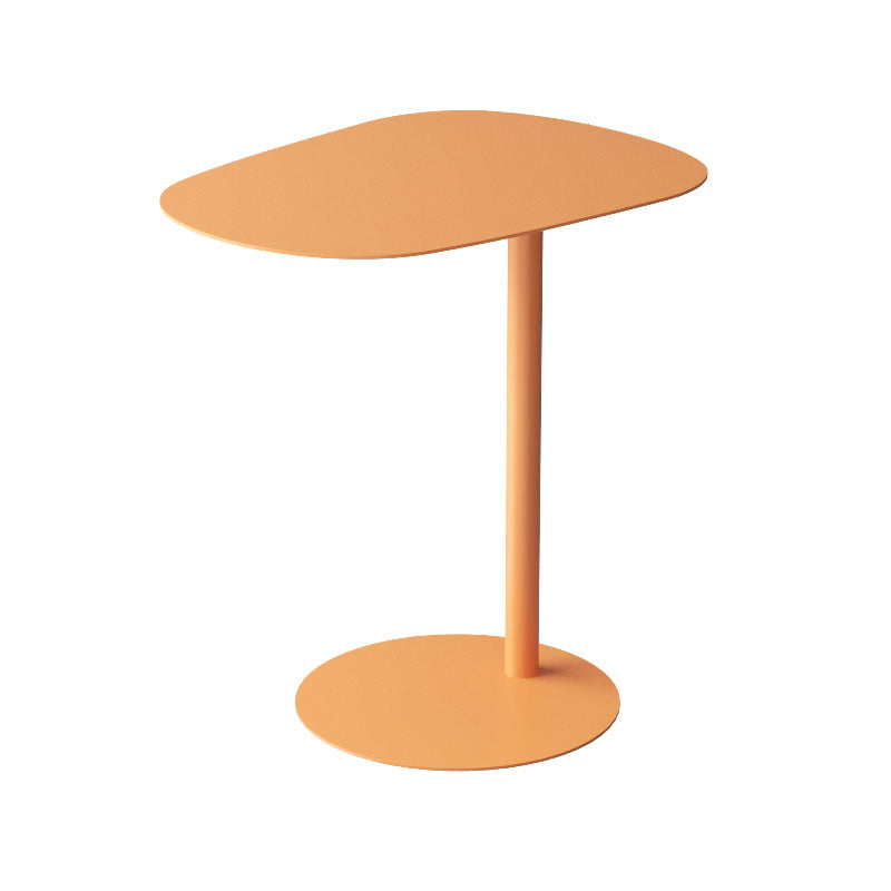 Pedestal Iron Side End Table Mid-Century Rectangular Side Table Orange-Red 1 Clearhalo 'Coffee & Accent Tables' 'End & Side Tables' 'end_side_tables' 'furn' 'furn_end_side_tables' 'Furniture' 'Living Room Furniture' 5754416
