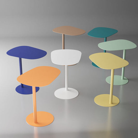 Pedestal Iron Side End Table Mid-Century Rectangular Side Table Clearhalo 'Coffee & Accent Tables' 'End & Side Tables' 'end_side_tables' 'furn' 'furn_end_side_tables' 'Furniture' 'Living Room Furniture' 5754420