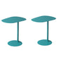 Pedestal Iron Side End Table Mid-Century Rectangular Side Table Dark Green 2 Clearhalo 'Coffee & Accent Tables' 'End & Side Tables' 'end_side_tables' 'furn' 'furn_end_side_tables' 'Furniture' 'Living Room Furniture' 5754437