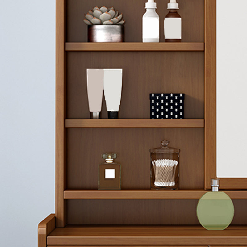 Skandinavisch Spiegelte Make-up Eitelkeit Massivholz-Schminktisch