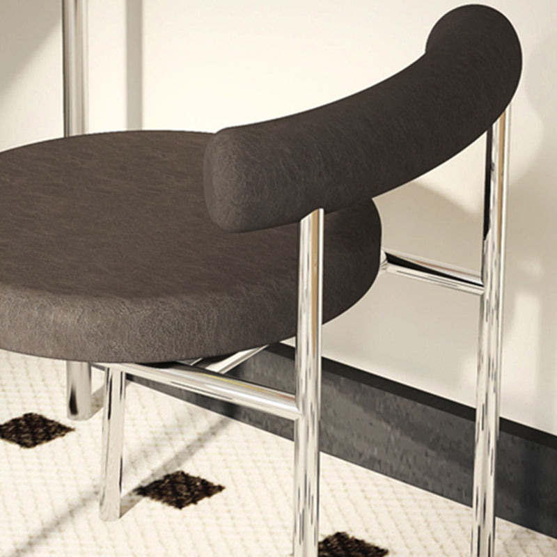 Black/White Contemporary Vanity 2 Storage Drawers with Padded Stool