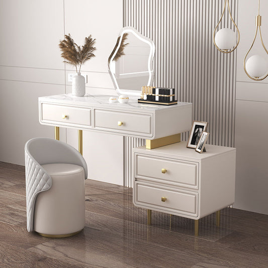 30,7 "hohe 4 Schubladen Make -up Eitelkeit Schreibtisch Holz und Metallwaschtisch