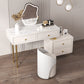 30.7" High 4 Drawers Makeup Vanity Desk Wood and Metal Vanity