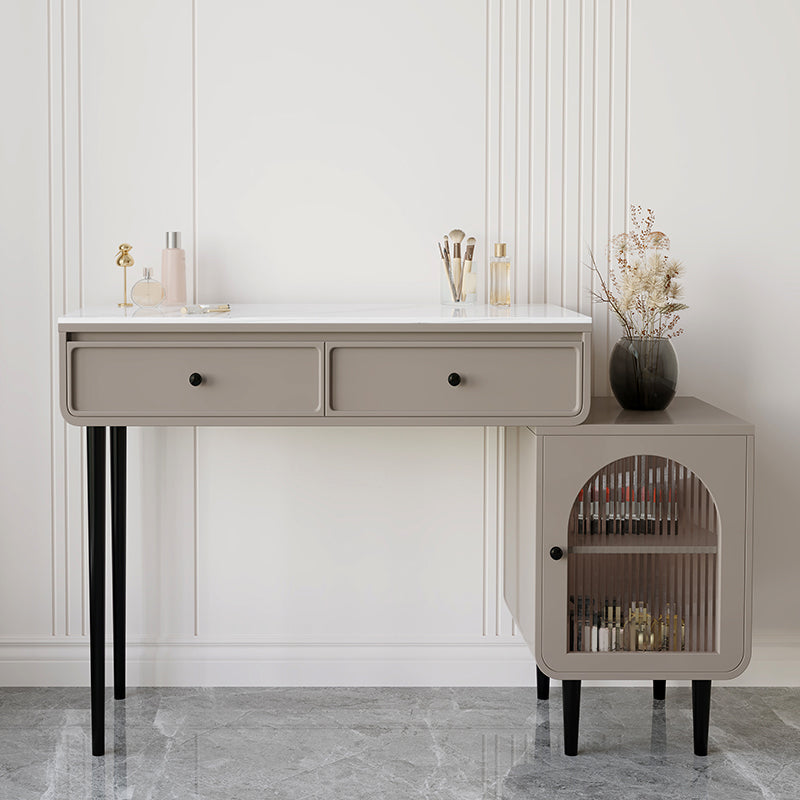 2 opbergladen make -up ijdelheid bureau tafel vast hout ijdelheid