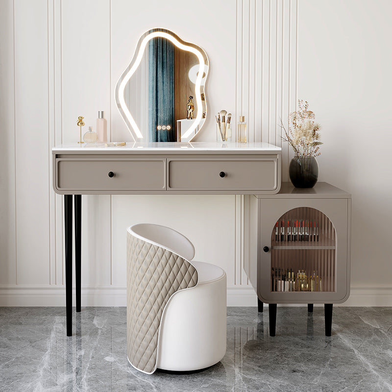 2 opbergladen make -up ijdelheid bureau tafel vast hout ijdelheid