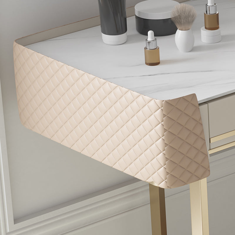 Bedroom Make-up Vanity in Matte Finish Stone Top Dressing Table Clearhalo 'Bedroom Furniture' 'furn' 'furn_makeup_vanities' 'Furniture' 'Makeup Vanities' 'makeup_vanities' 5754616