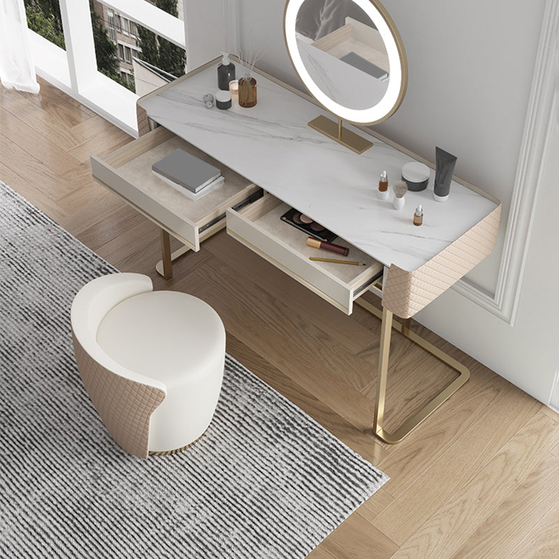Bedroom Make-up Vanity in Matte Finish Stone Top Dressing Table Clearhalo 'Bedroom Furniture' 'furn' 'furn_makeup_vanities' 'Furniture' 'Makeup Vanities' 'makeup_vanities' 5754619
