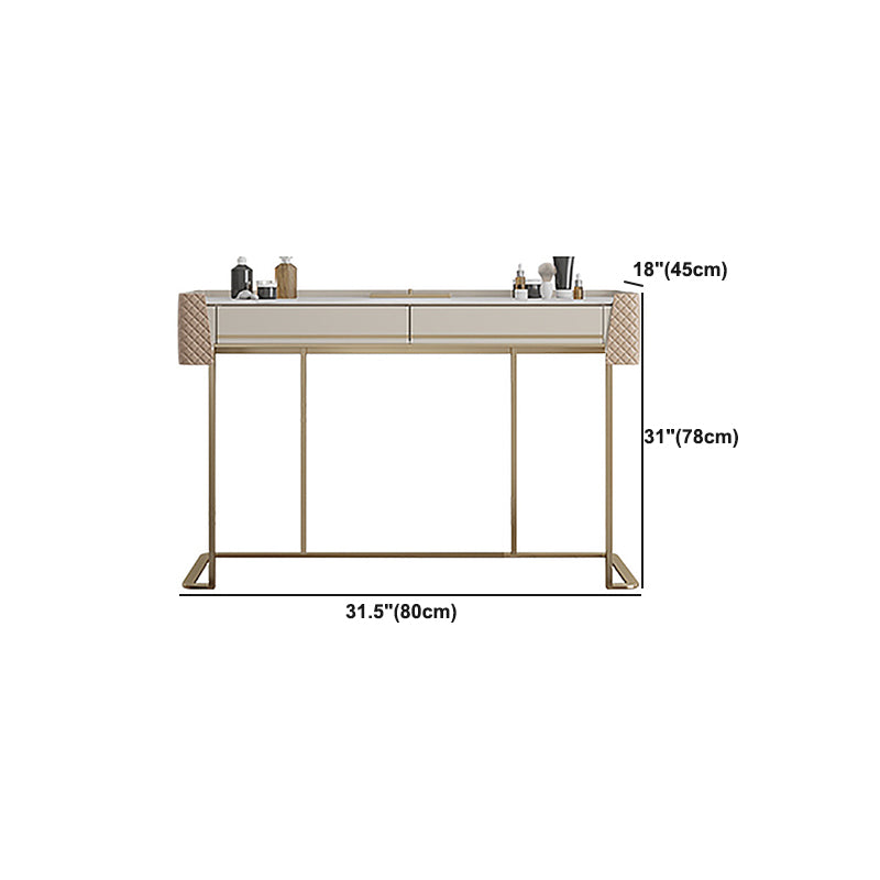 Bedroom Make-up Vanity in Matte Finish Stone Top Dressing Table Clearhalo 'Bedroom Furniture' 'furn' 'furn_makeup_vanities' 'Furniture' 'Makeup Vanities' 'makeup_vanities' 5754621