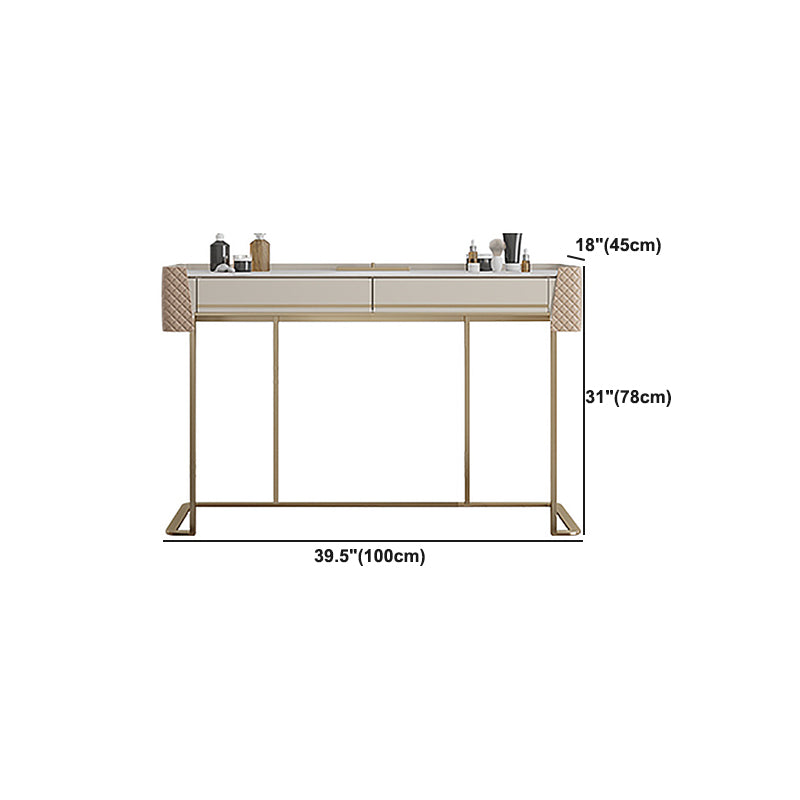 Bedroom Make-up Vanity in Matte Finish Stone Top Dressing Table Clearhalo 'Bedroom Furniture' 'furn' 'furn_makeup_vanities' 'Furniture' 'Makeup Vanities' 'makeup_vanities' 5754622