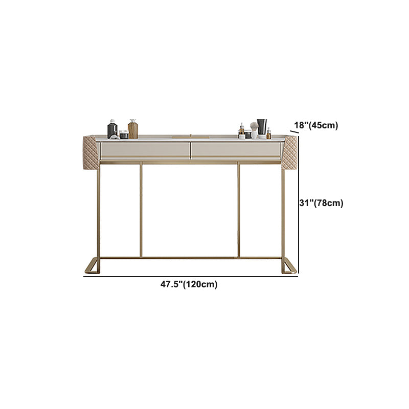 Bedroom Make-up Vanity in Matte Finish Stone Top Dressing Table Clearhalo 'Bedroom Furniture' 'furn' 'furn_makeup_vanities' 'Furniture' 'Makeup Vanities' 'makeup_vanities' 5754623