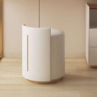 Technischer Holz Make -up -Schminktischhocker mit Glasakzent