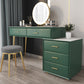 Genuine Leather Vanity Table in Green Luxurious Stone Top Makeup Desk Clearhalo 'Bedroom Furniture' 'furn' 'furn_makeup_vanities' 'Furniture' 'Makeup Vanities' 'makeup_vanities' 5754644