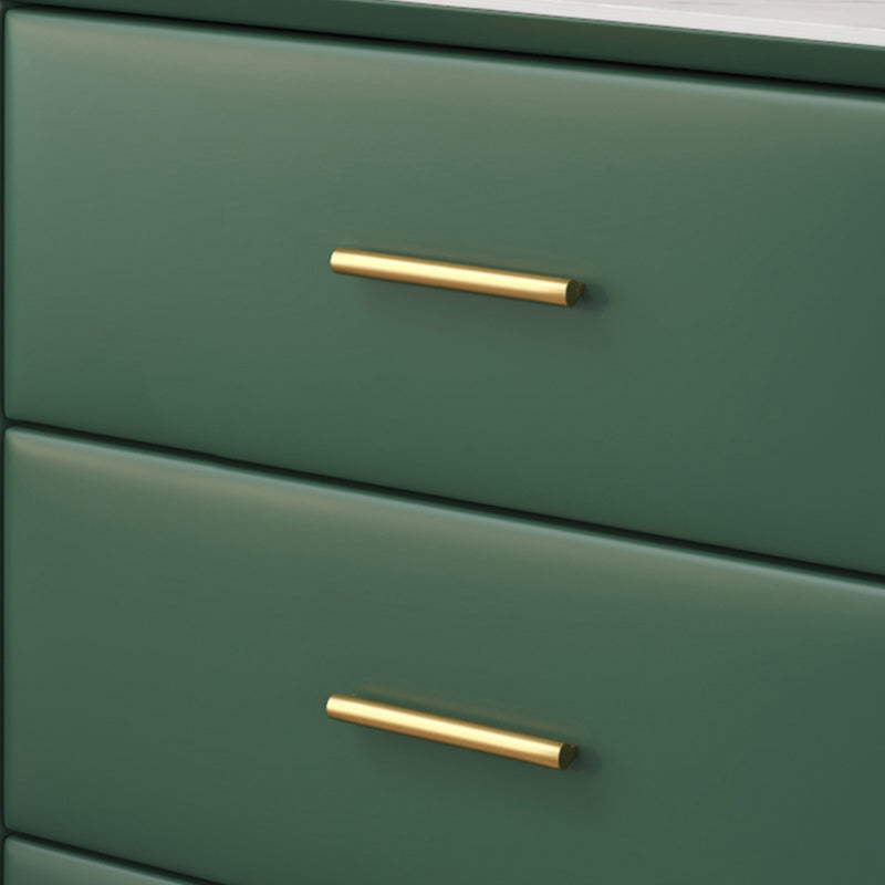 Genuine Leather Vanity Table in Green Luxurious Stone Top Makeup Desk Clearhalo 'Bedroom Furniture' 'furn' 'furn_makeup_vanities' 'Furniture' 'Makeup Vanities' 'makeup_vanities' 5754646