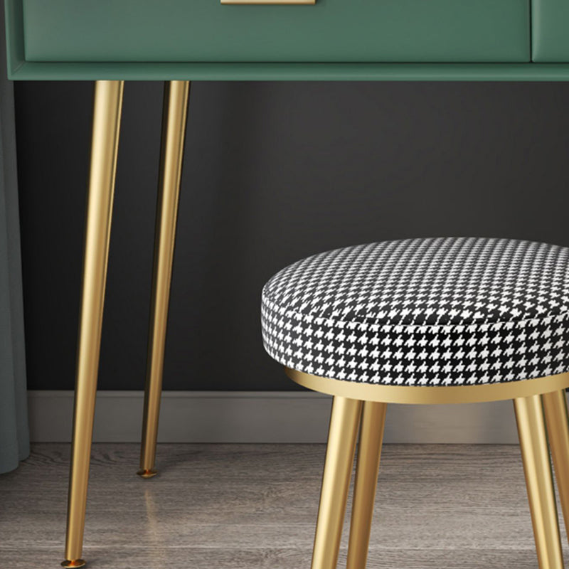 Genuine Leather Vanity Table in Green Luxurious Stone Top Makeup Desk Clearhalo 'Bedroom Furniture' 'furn' 'furn_makeup_vanities' 'Furniture' 'Makeup Vanities' 'makeup_vanities' 5754648