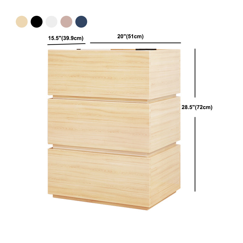 Cassa di accento rettangolo da 21 "contemporanei, cassa di legno con cassetti