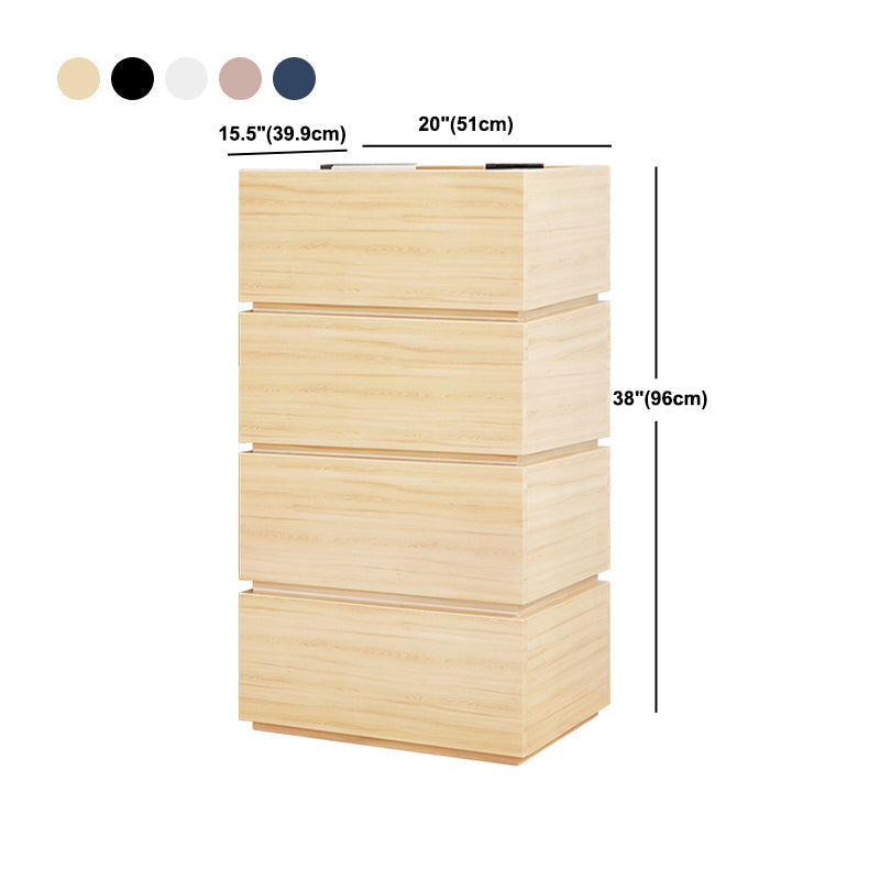 Cassa di accento rettangolo da 21 "contemporanei, cassa di legno con cassetti