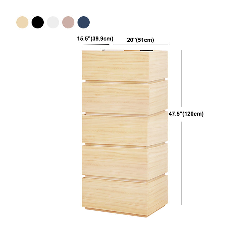 Cassa di accento rettangolo da 21 "contemporanei, cassa di legno con cassetti