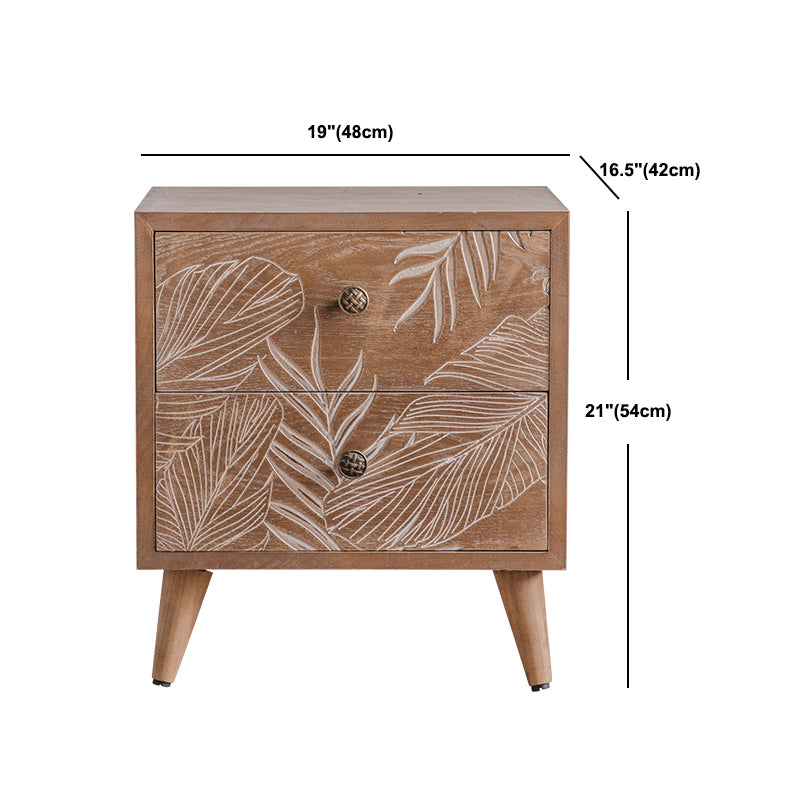 Coffre brun avec tiroirs, armoire rectangulaire en bois en détresse