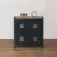 Black Industrial Accent Cabinet with Doors and Bar Pulls Storage Cabinet Iron Clearhalo 'Cabinets & Chests' 'cabinets_chests' 'furn' 'furn_cabinets_chests' 'Furniture' 'Living Room Furniture' 5754791