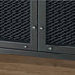 Black Industrial Accent Cabinet with Doors and Bar Pulls Storage Cabinet Clearhalo 'Cabinets & Chests' 'cabinets_chests' 'furn' 'furn_cabinets_chests' 'Furniture' 'Living Room Furniture' 5754796