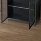 Black Industrial Accent Cabinet with Doors and Bar Pulls Storage Cabinet Clearhalo 'Cabinets & Chests' 'cabinets_chests' 'furn' 'furn_cabinets_chests' 'Furniture' 'Living Room Furniture' 5754798
