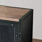 Black Industrial Accent Cabinet with Doors and Bar Pulls Storage Cabinet Clearhalo 'Cabinets & Chests' 'cabinets_chests' 'furn' 'furn_cabinets_chests' 'Furniture' 'Living Room Furniture' 5754799