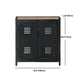 Black Industrial Accent Cabinet with Doors and Bar Pulls Storage Cabinet Clearhalo 'Cabinets & Chests' 'cabinets_chests' 'furn' 'furn_cabinets_chests' 'Furniture' 'Living Room Furniture' 5754807