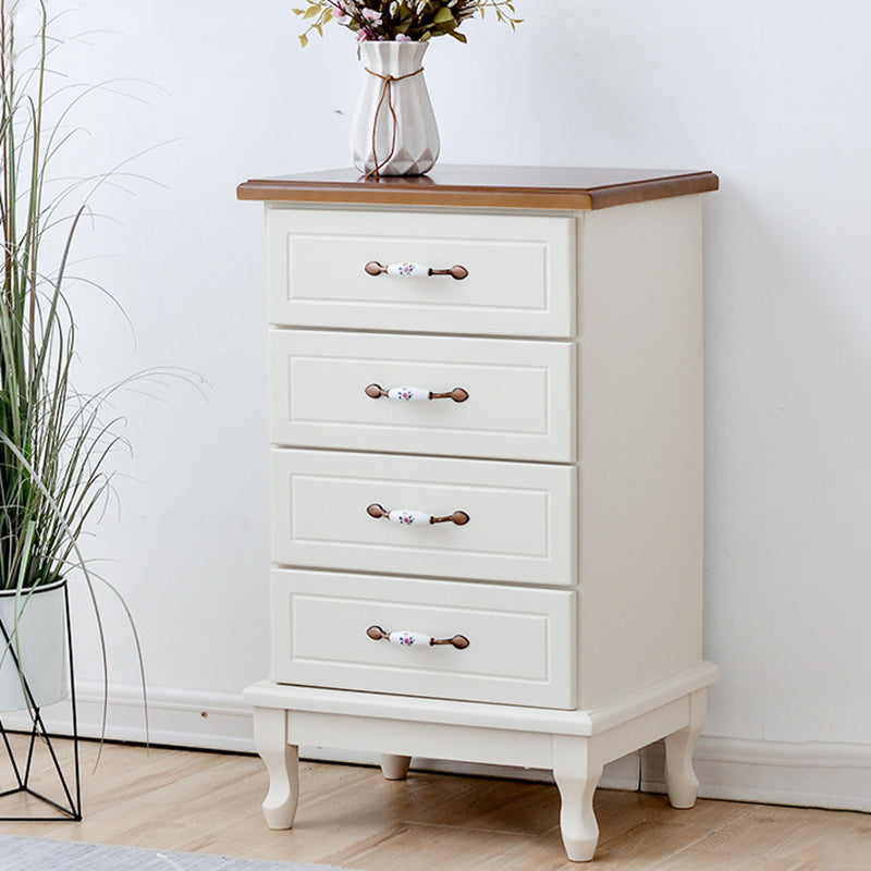 15,74 "Coffre d'accent de large avec tiroirs coffre en bois massif avec des jambes de cabriole