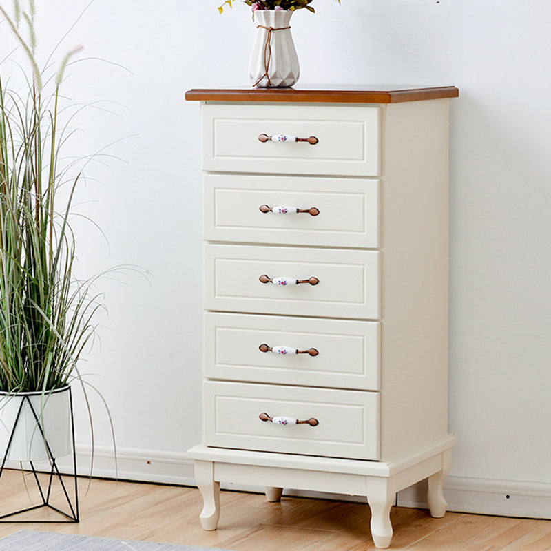 15,74 "Coffre d'accent de large avec tiroirs coffre en bois massif avec des jambes de cabriole