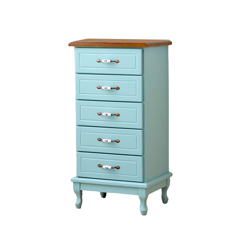 15,74 "Coffre d'accent de large avec tiroirs coffre en bois massif avec des jambes de cabriole