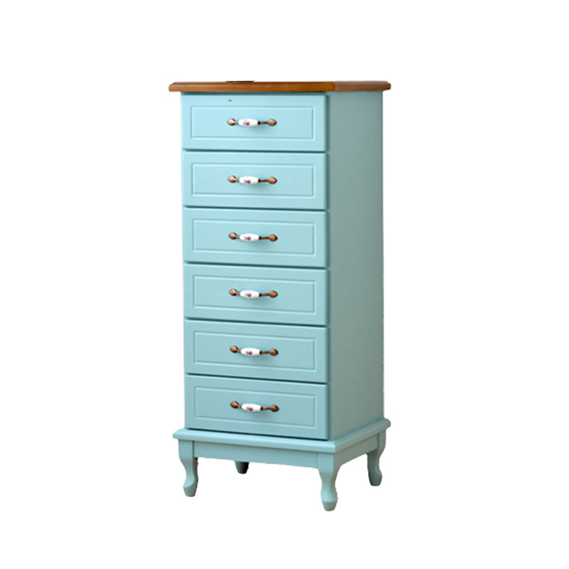 15,74 "Coffre d'accent de large avec tiroirs coffre en bois massif avec des jambes de cabriole