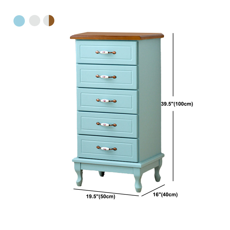 15,74 "Coffre d'accent de large avec tiroirs coffre en bois massif avec des jambes de cabriole