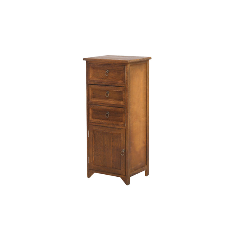 Industrial Bracket Legs Accent Cabinet with Door and Drawers Storage Cabinet Walnut 3 Clearhalo 'Cabinets & Chests' 'cabinets_chests' 'furn' 'furn_cabinets_chests' 'Furniture' 'Living Room Furniture' 5754914