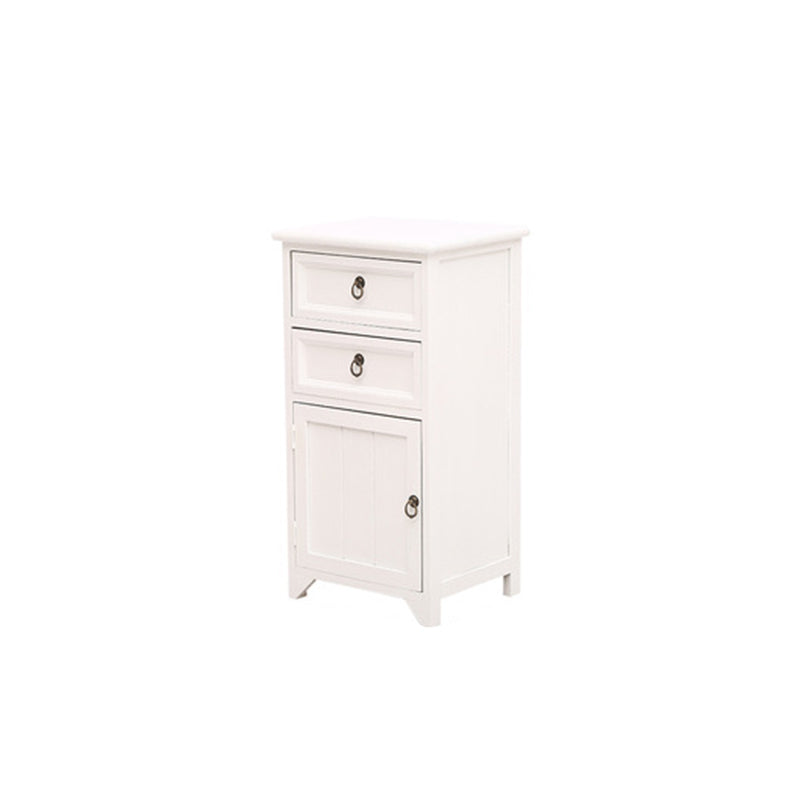 Industrial Bracket Legs Accent Cabinet with Door and Drawers Storage Cabinet White 2 Clearhalo 'Cabinets & Chests' 'cabinets_chests' 'furn' 'furn_cabinets_chests' 'Furniture' 'Living Room Furniture' 5754915